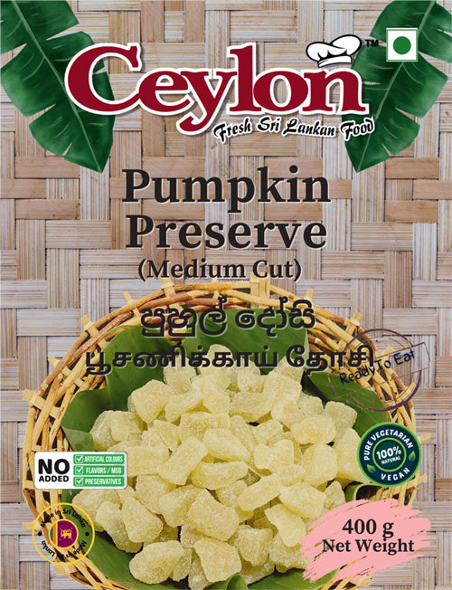 CEYLON 400g Puhul dosi (Pumpkin Preserve / Melon Candy) Medium Cut