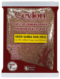 CEYLON 5kg Keeri Samba Raw Red