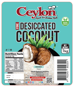 CEYLON 1kg Desiccated Coconut (FINE)