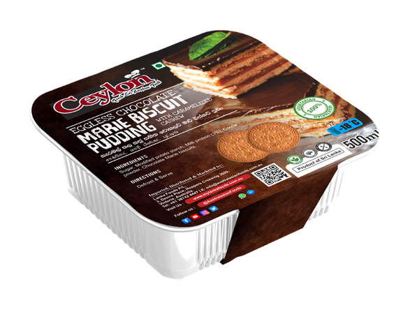 CEYLON 500g Chocolate Marie Biscuit Pudding (Eggless)