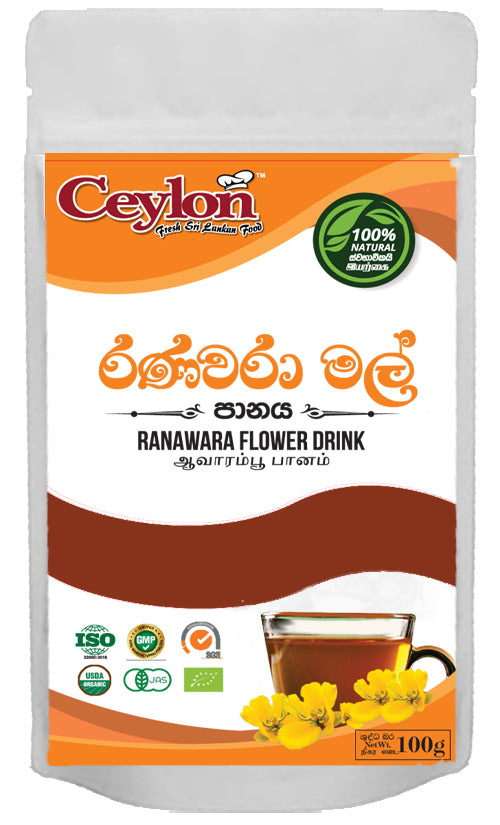 CEYLON 100g  RANAWARA HERBAL POWDER DRINK (100% ORGANIC PRODUCT)