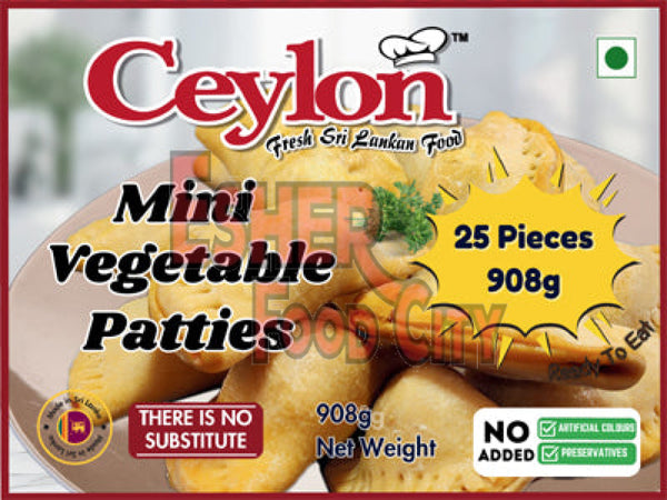 CEYLON 25 PCS (908g) Mini Vegetable Pattice FINGER FOOD