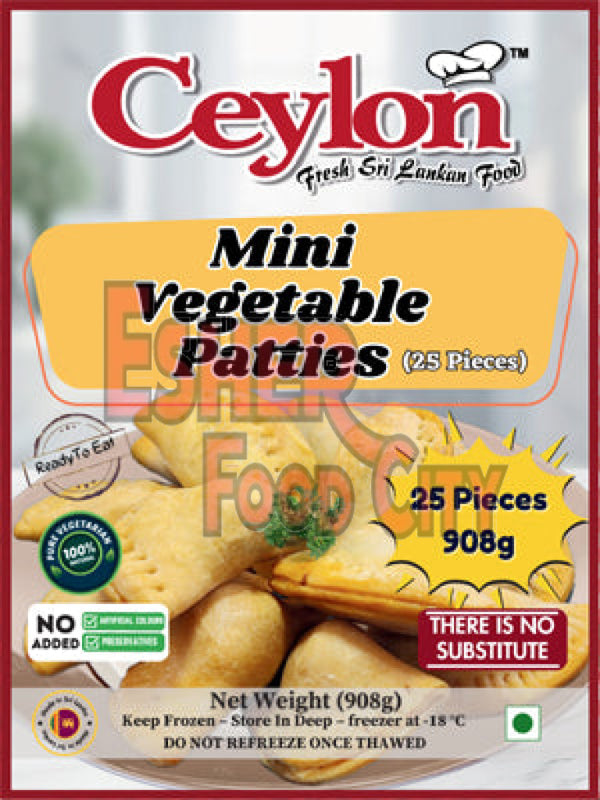 CEYLON 25 PCS (908g) Mini Vegetable Pattice FINGER FOOD