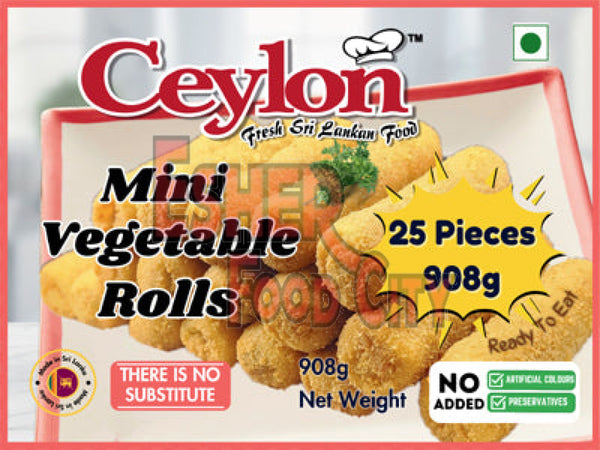 CEYLON 25 PCS (908g) Mini Vegetable Roll FINGER FOOD