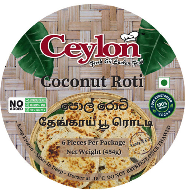 CEYLON 6 PCS (454g) Coconut Roti FROZEN
