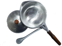 HOPPER PAN SINGLE HANDLE WITH LID & SPOON (15cm Diameter)