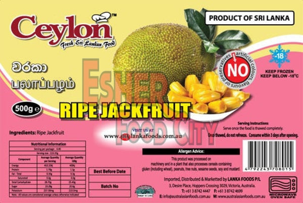 Ceylon 500G Ripe Jackfruit (Product Of Sri Lanka) Reay To Eat